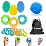 Homkuo Fingertrainer Knetball Handtrainer Set, 10 Stück Fingerexpander...