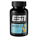 ESN Omega-3, 60 Kapseln, hochdosiertes EPA & DHA, unterstützt Herz, Gehirn &...