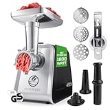 KOCHWERK elektrischer Fleischwolf mit verschiedenen Aufsätzen | verarbeitet bis...