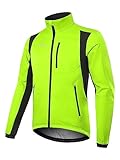 BERGRISAR Herren Winter Fahrradjacke Fleece Winddicht Wasserdicht Atmungsaktiv...