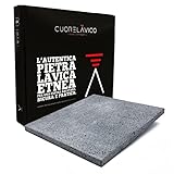 CUORE LAVICO - Ätna Lavastein für Pizza 39x35 x 2 cm | Pizzastein für für...