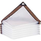 1.5x1.5m wasserdichte Transparente PVC-Abdeckplane mit Ösen - UV-beständige &...