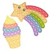 BDSHUNBF 2PCS Pop It Bubble Fidget Spielzeug, Silikon Antistress Toy für...