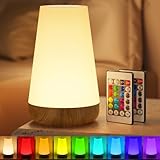 Nachttischlampe Touch Dimmbar, LED Nachtlicht 13 Farben/5 Helligkeitsstufen,...
