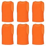 AUYAO Fussballtraining Leibchen Fubball Kinder 6Set Mesh Trimmage...