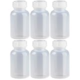6 x 250ml Weithalsflasche / Laborflasche Naturfarben aus LDPE inkl....