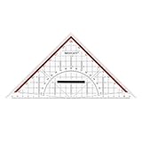Westcott Geometriedreieck 22 cm mit abnehmbarem Griff | Transparentes...