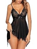 Avidlove Dessous Damen Nachthemd Sexy Unterwäsche Spitze Babydoll Elegant...