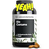 natural elements Bio Curcuma mit schwarzem Pfeffer – 240 Kapseln – 4350mg...