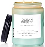 M&SENSE Duftkerzen Meeresbrise,550g 110 Stunden Brenndauer DuftKerze im Glas 2...