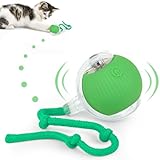 KEWUZY Katzenspielzeug Elektrisch Katzenball mit LED Licht, Interaktives...