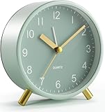 YouJabz Analoger Wecker, Silent Non Ticking mit Nachtlicht, Batteriebetrieben,...