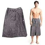 Zykra Saunakilt Herren, Verstellbare Größe, Sauna Kilt Männer aus Mikrofaser,...