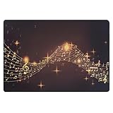 OUUTMEE Schlagzeugteppich Drum Teppich Musiksymbolmuster 152x122cm