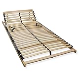 Stabiler Lattenrost 90x190, Lattenrahmen Buche, 28 Latten, 7 Komfortzonen,...