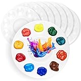 8 Stück Mischpalette, Malpalette Acrylfarben (φ16 cm), Runde Kinder &...