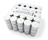 Pritogo Teelichter, Weiß Brenndauer: 8 Stunden 20 g Wachsgewicht (100 Stück),...