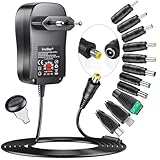 SoulBay 3V-12V 36Watt Universal Netzteil AC/DC Adapter Schaltnetzteil Ladegerät...