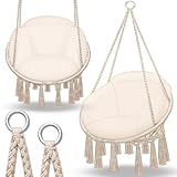 tillvex Hängesessel mit großem Kissen 200kg zum Aufhängen | Hängestuhl...