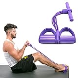 1 Pedal-Widerstandsband, Crunches-Zugseil mit Fußpedalen, Fitness-Pedaltrainer,...