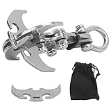 Edelstahl-Greifhaken, Mehrzweck-Überlebenswerkzeug mit Flaschenöffner für...