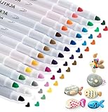 25 Farben Acrylstifte Marker Stifte für Steine, Acrylfarben für Holz Glas...