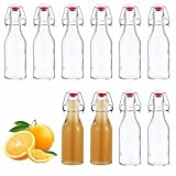 BUCOMTU 10 Stück Glasflaschen 250ml mit Bügelverschluss, Bügelflasche zum...