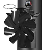 Ofenventilator Magnetisch, Kaminventilator 8 Flüge, Ofenventilator Ohne Strom,...