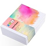 60 Blätter Aquarellpapier 300g, Aquarellblock Malpapier Watercolor Wasserfarben...