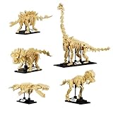 4-in-1-Dinosaurier-Skelett-Bausatz – 1221 Teile T-Rex, Stegosaurus-Bausatz,...
