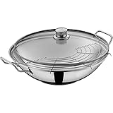 WMF Party Taiwan Wokpfanne Induktion 36 cm, Wok mit Deckel und Ablagegitter, Wok...