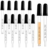 JJUNW 10 Stück Glaspipette, 1ml Glastropfer mit Messungen, Pipettentropfer mit...