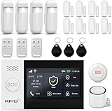 XNH Kabelloser Hausalarm, kabelloses Alarm-Set mit Sirene 120 dB, intelligente...