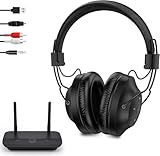 LETSACTIV Wireless Kopfhörer zum Fernsehen mit Sender und Headset-Ständer,...