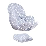 JYOKO Kids Sitzverkleinerer Antiallergikum Universal Baby 100% Baumwolle (White...