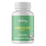 Vitabay Vitamin D3 Depot 50000 I.E. • 120 vegane Tabletten • Hochdosiert •...