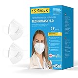 TechniSat TECHNIMASK 2.0 - FFP2 Maske (5-lagige Gesichtsmaske mit hochwertigem...