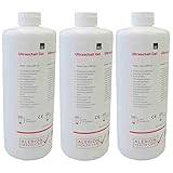 3x 1000ml Ultraschall-Gel Sono-Ultraschall Gel Kontakt-Gel Medizinisch Gleit-...