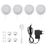 Lightsjoy 4er Schrankbeleuchtung LED Unterbauleuchten Warmweiss Schranklicht...