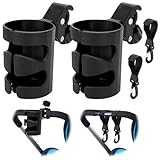 Spetsbst 2 Stück Getränkehalter Kinderwagen mit 2 Haken Universal Einstellbar...