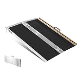 VEVOR Rollstuhlrampe, 91,44 cm 363 kg Kapazität, Schwellenrampe aus Aluminium,...