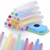 Staubfreie Tafelkreide für Kinder 15 Stück, bunte Tafelkreide Set, waschbare...
