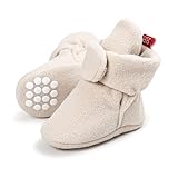 TMEOG Unisex-Baby Neugeborenes Fleece Booties Bio Baumwoll-Futter und...