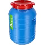 KADAX Plastikfass, 30L Fass aus HDPE-Kunststoff mit Deckel, Deckelfass,...