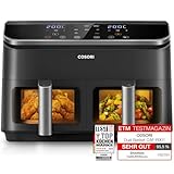 COSORI Heißluftfritteuse 2 Kammern Airfryer, 8-in-1 Dual Zone Air Fryer XXL 8,5...