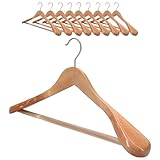10 x Kleiderbügel Holz VonBueren | 45 x 22,5 cm breit je Bügel/Holzbügel |...