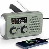 Notfall Radio, 3-Wege-Laden Emergency Radios, 2000mAh Akku Kurbelradio Solar...