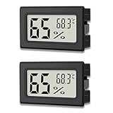 zoerbufan 2 Stück Thermometer Hygrometer, Digital Mini Luftfeuchtigkeitsmesser...