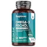 Omega 3 Weich-kapseln - 2000mg Fischöl mit 1100mg Omega-3, 660mg EPA & 440mg...