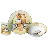 Ritzenhoff & Breker Kindergeschirr-Set Hoftiere 3-teilig | Kinderbecher (270...